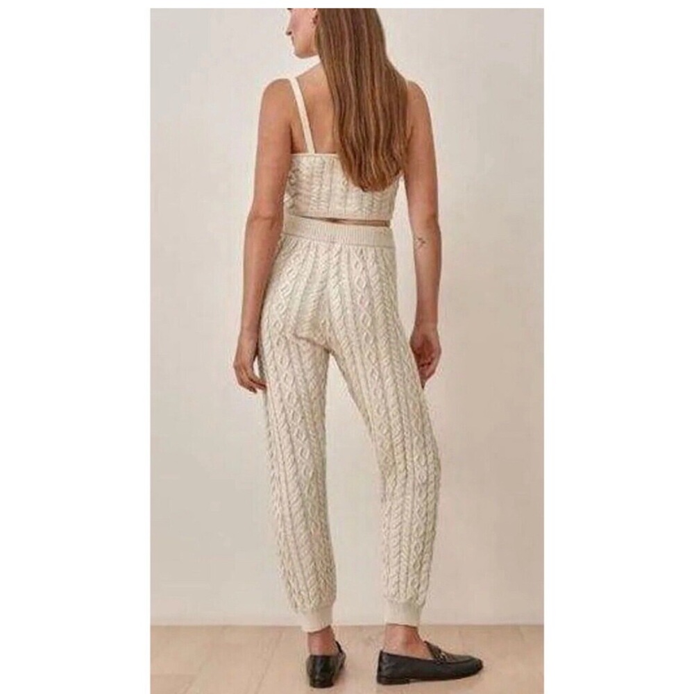 Reformation - Italo Cable Knit Crop Top and Jogger Set